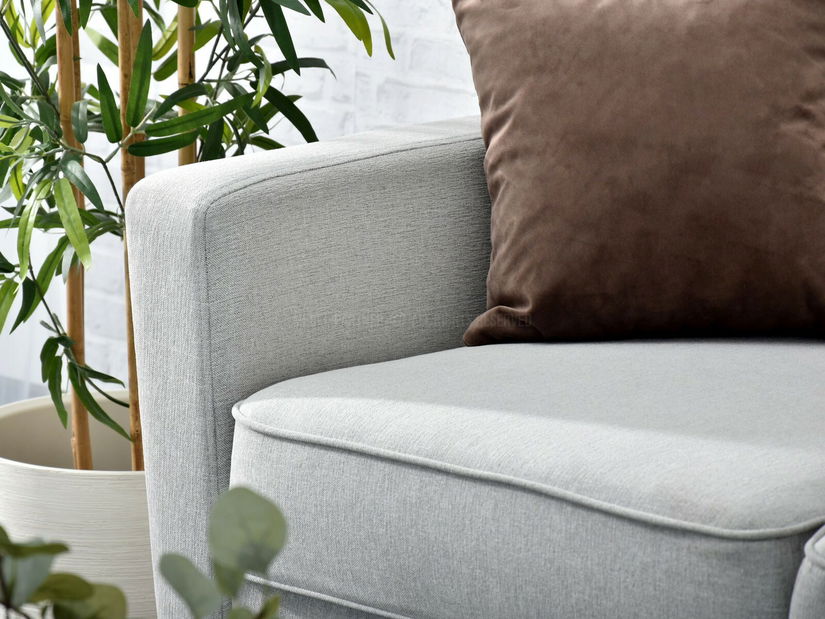 Canapea două locuri Biblioteca (gri + stejar)