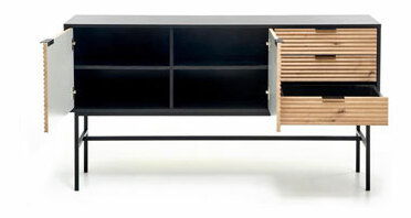 Komód Mui 1 (artisan tölgy + fekete)