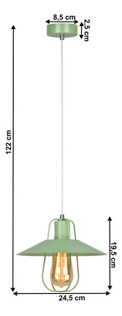 Lampă suspendată Tarun (verde)