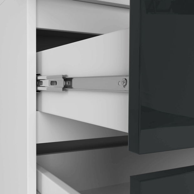 Ormar za garderobu Submarino (bijela + grafit sjaj)