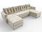 Rohová sedačka v tvare U Paladio (béžová) (P)