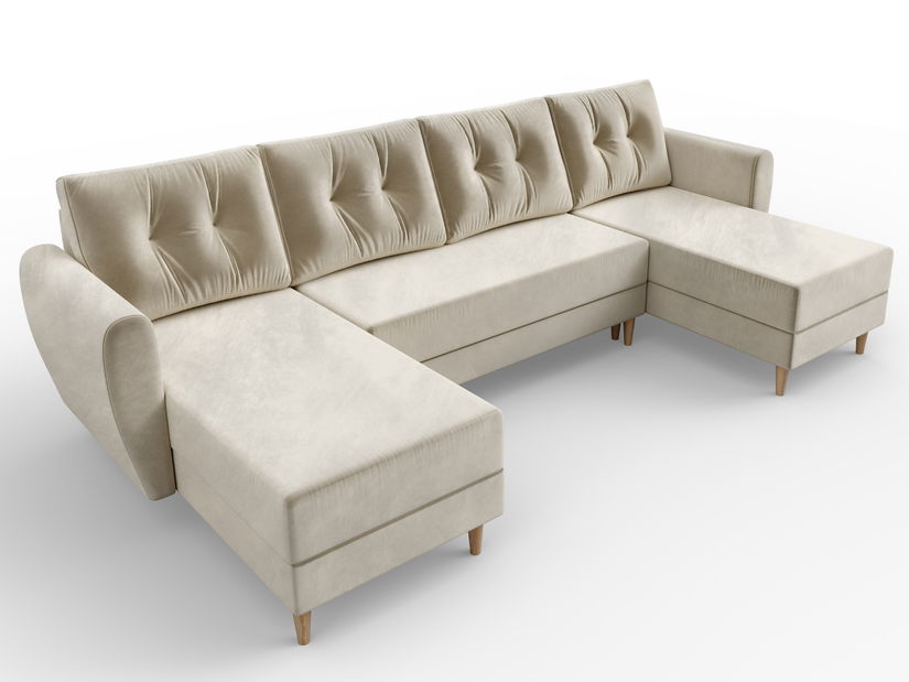 Kutna garnitura u obliku U Paladio (bež) (D)