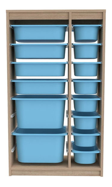 Organizator za igračke Dremonka 6 (hrast sonoma + plava)