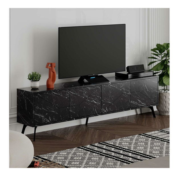 Masă TV/Dulap stejaren (negru)