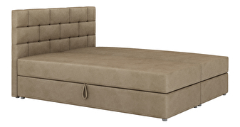 Manželská posteľ Boxspring 160x200 cm Waller Comfort (svetlohnedá) (s roštom a matracom)