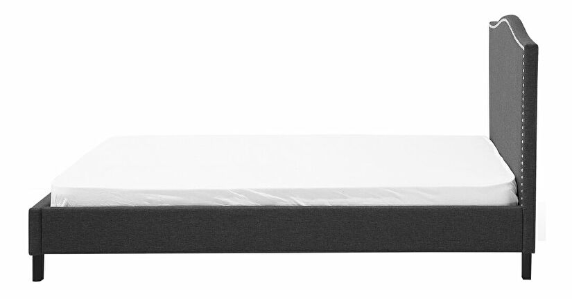 Manželská posteľ 180 cm MONTHY (s roštom a LED osvetlením) (sivá)