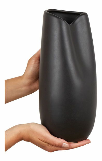 Vaza DOTHAN 32 cm (stakloplastika) (crna)