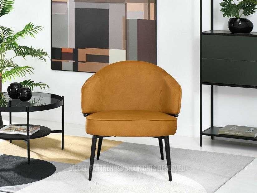 Kreslo Alfredo (med + čierna)