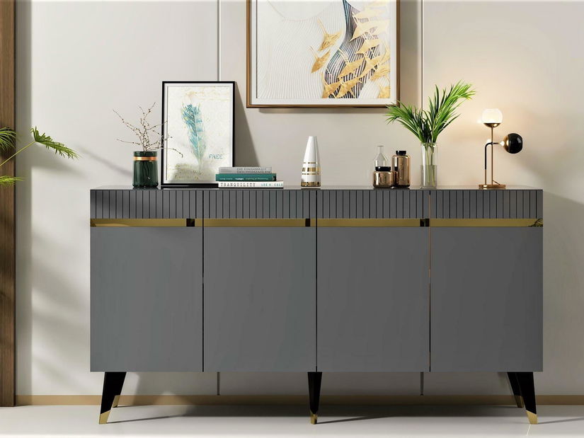 Skrinka Mekebu 2 (antracit + zlatá) 