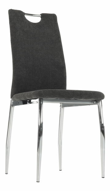 Scaun de sufragerie Odile new (gri maro + Crom)