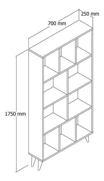 Regál Samove 1 (orech barokový) 