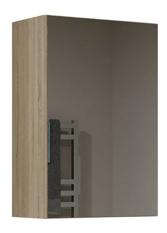 Závesná kúpelňová skrinka Perdieron 3 (dub sonoma) (so zrkadlom)