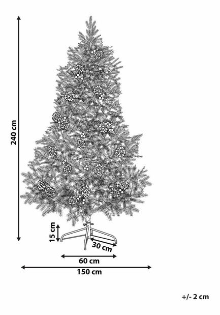 Vianočný stromček 240 cm Den (zelená)