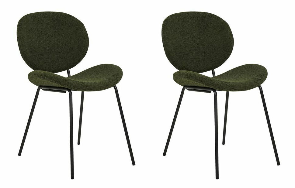Set 2 ks jedálenských stoličiek Luaza (zelená)