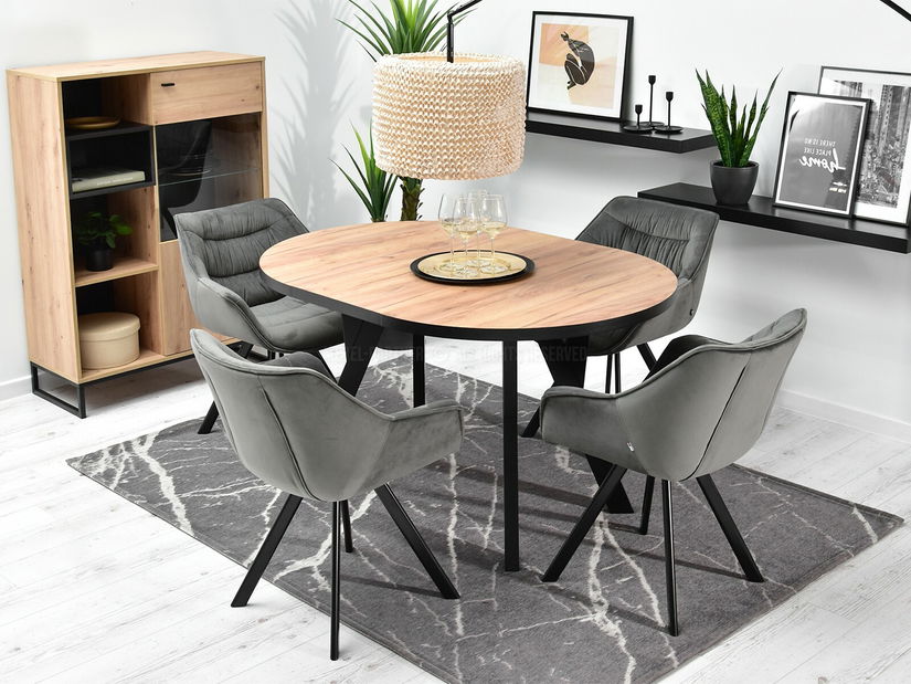 Stolička Nina (sivá + čierna)