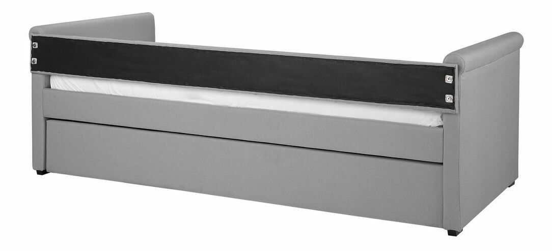 Krevet na razvlačenje 80 cm LISABON (s podnicom) (svijetlo siva)