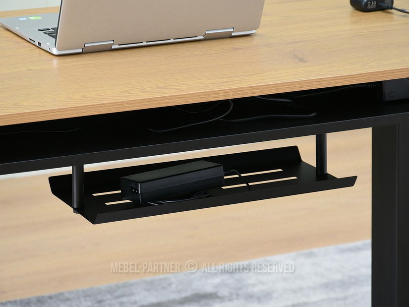 Masă PC Osto 100 (stejar negru + alb)