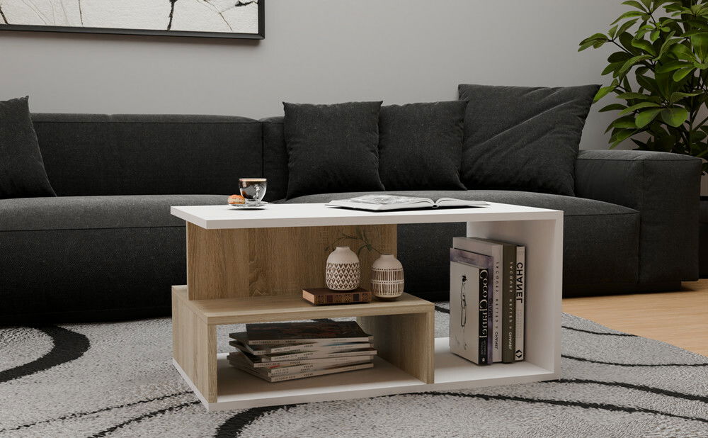 Konferenčný stolík Prospectos 1 (dub sonoma + biela)