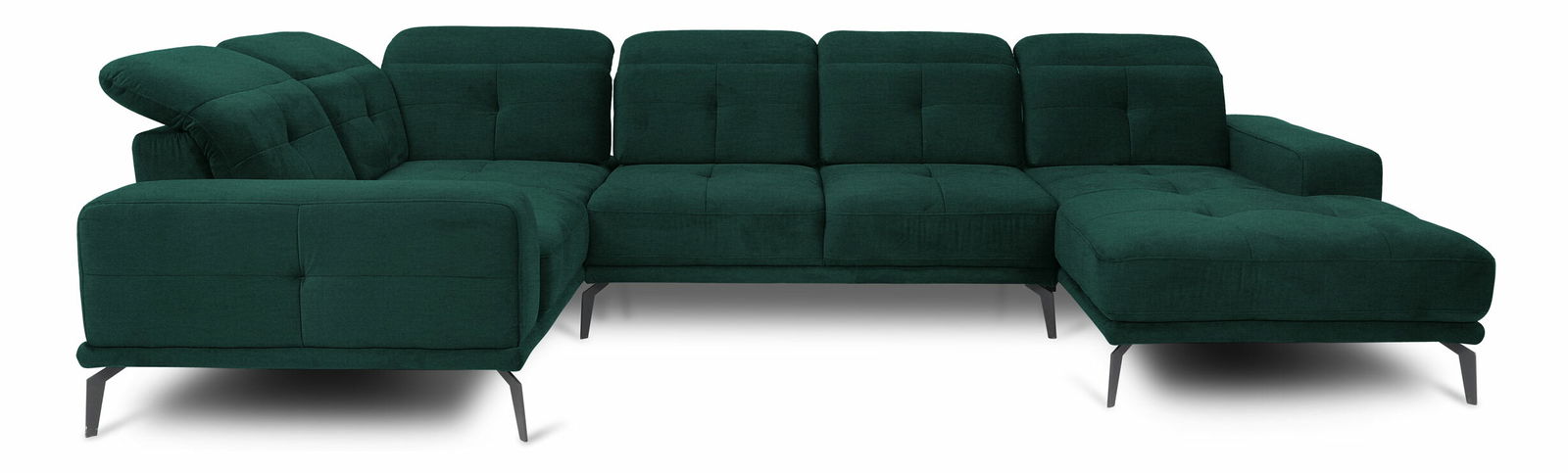 U alakú sarokkanapé Nicolette (zöld) (B)