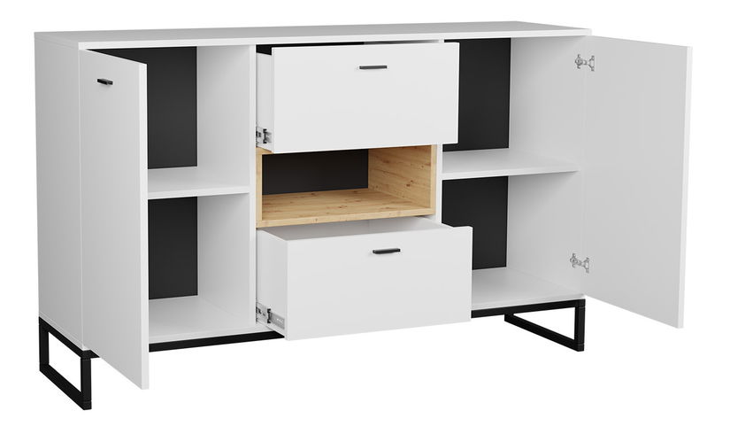 Komoda Olevaro OL2 (bijela + hrast artisan)