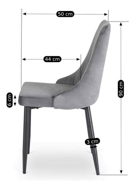 Étkezőszék Boquete (szürke) 