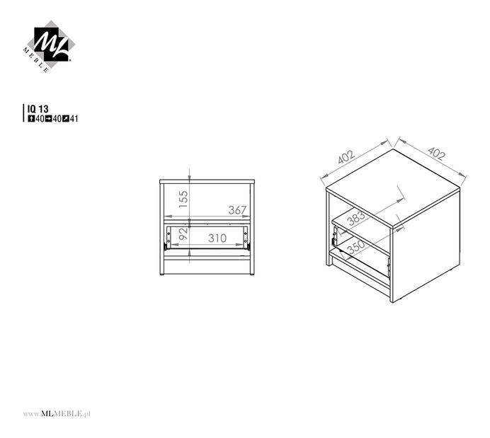 Noptieră Korte 13 (verde)