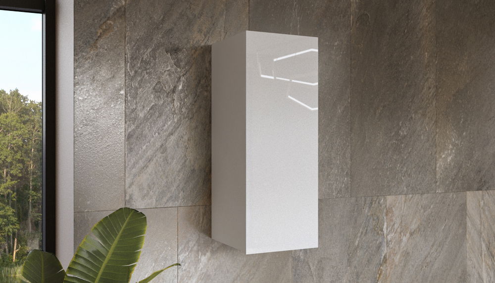 Fali komód Henry Typ 08 (fehér + magasfényű fehér) (B)