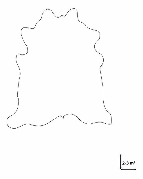 Koberec z hovädzej kože 2-3 m² Nasku (tmavohnedá)