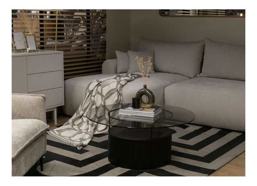 Kutna garnitura Fergie (L) (krem + crna)