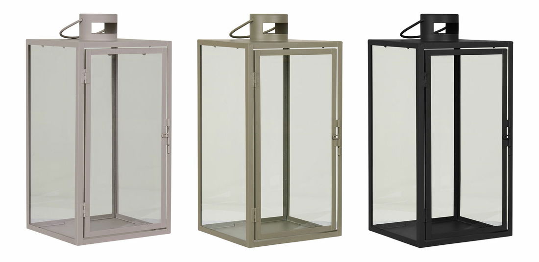 Set 36 ks lampášov Alorra (čierna + béžová + zelená)