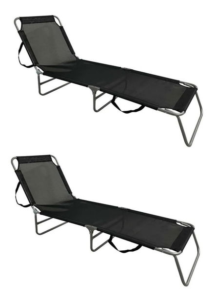 Vrtna ležaljka 2 kom KALEO (crna + siva) *rasprodaja