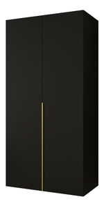 Ruhásszekrény 100 cm Alice 1 (fekete + arany)