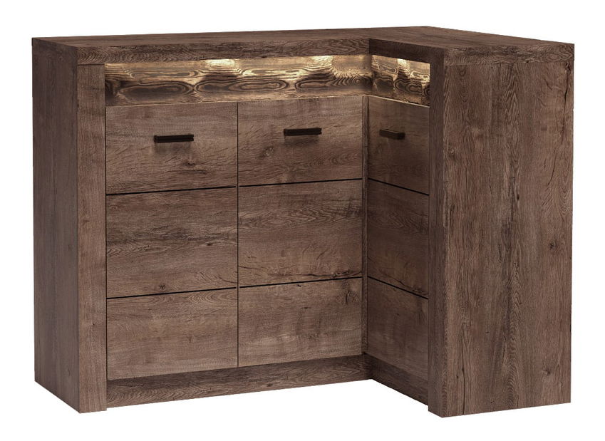 Ormarić Indie 15 (s LED rasvjetom) (jasen tamni)