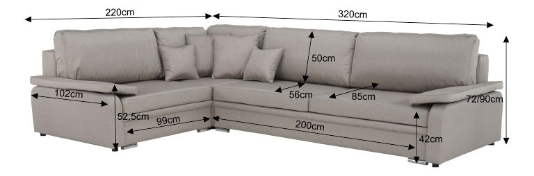 Rohová sedačka Caron (L)
