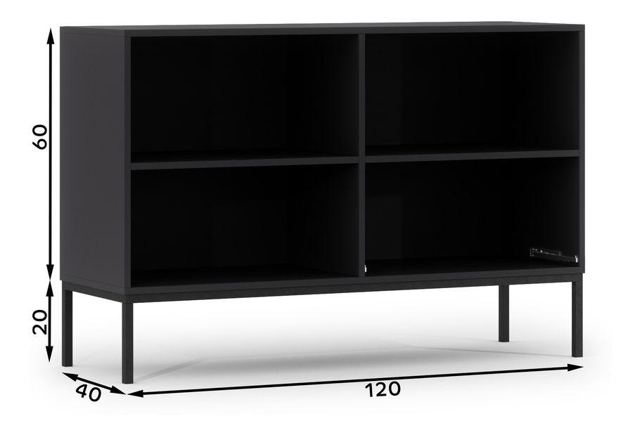 Komoda Loyd (čierna matná)