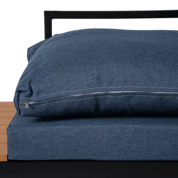 Záhradný set Necasario (námornícka modrá + čierna) (pre 4 osoby)