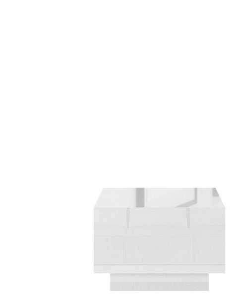 Stolić za kavu Nasonat 60 x 60 (bijeli sjaj) (s prostorom za odlaganje)
