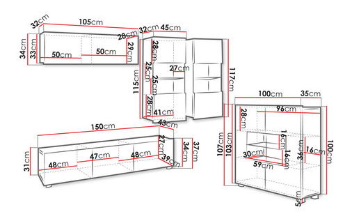 Namještaj za dnevni boravak Badiani 