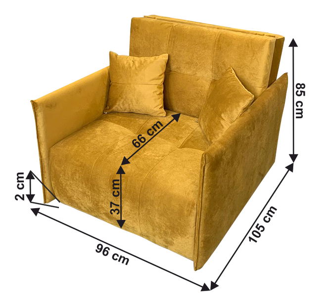 Kreslo Aricca (horčicová)