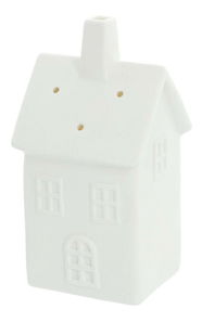Porcelánový domček na čajovú sviečku RXL 413 (biela)