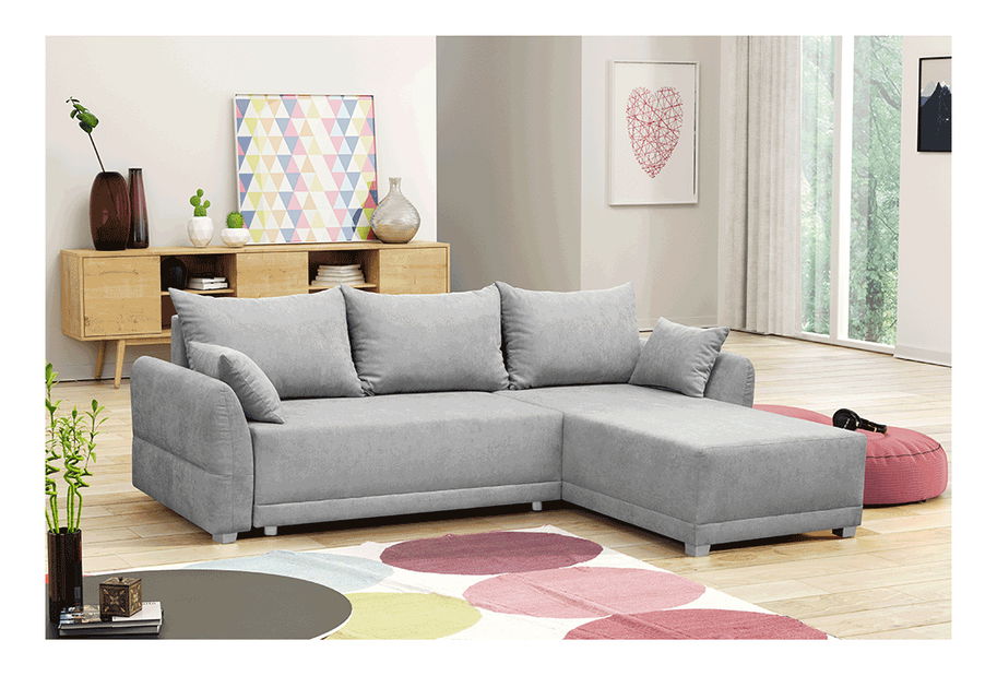 Sarokkanapé Karlina (világosszürke) (B)