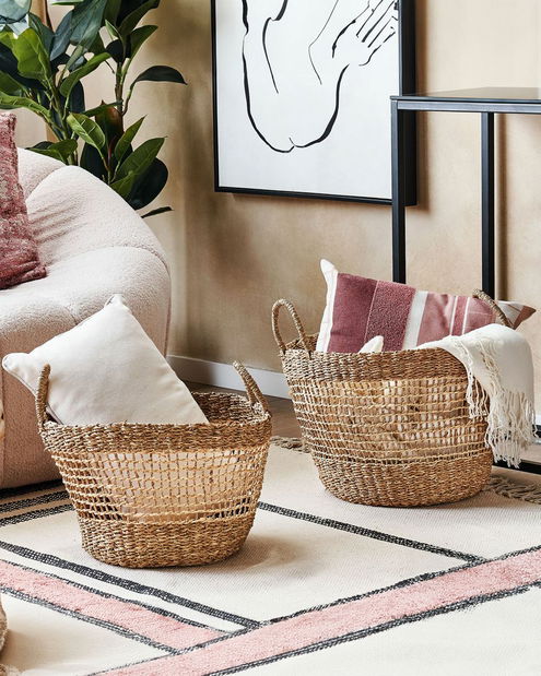 Set 2 ks košíkov Augustin (béžová)