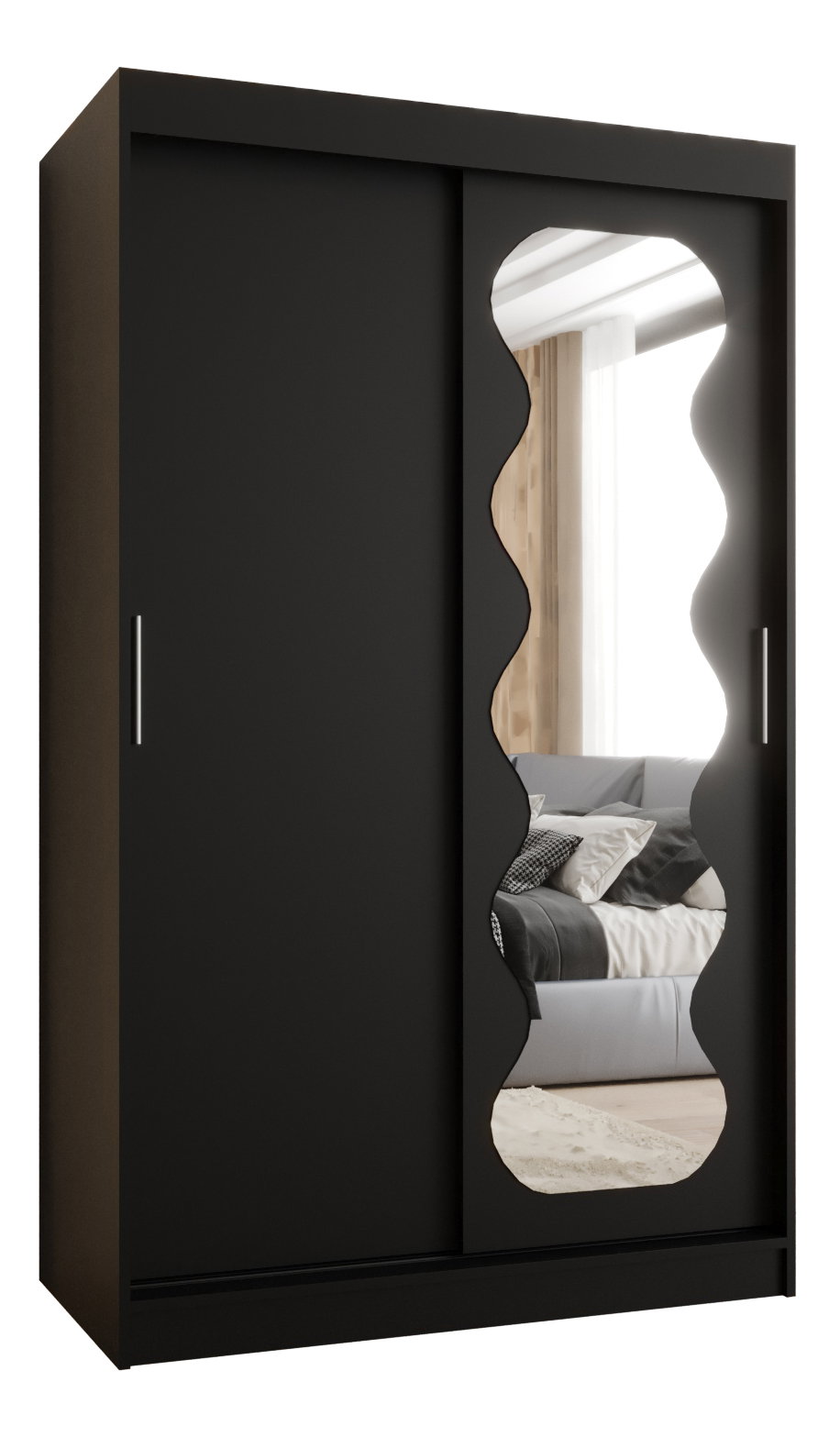 Dulap de haine 120 cm Spock (Negru)