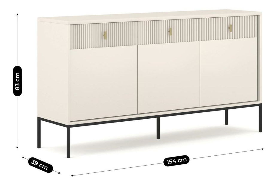 Komoda Militaba (kašmir + crna) 