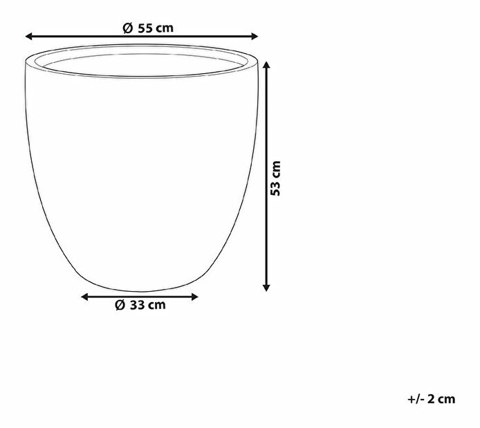 Saksija za cvijeće 46 cm Kanie (siva)