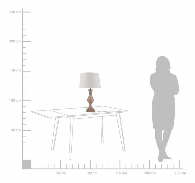 Asztali lámpa Trudi (világosbarna)