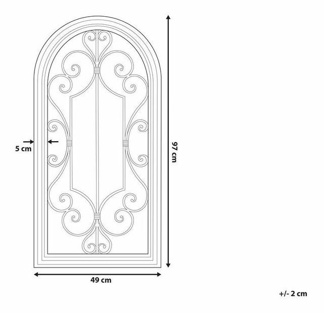 Zidno ogledalo Cherry (bijela)