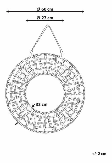 Oglindă de perete Palza (natural)
