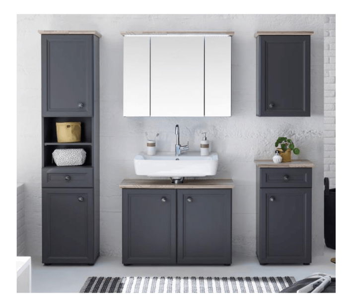 Dolná kúpeľňová skrinka Taryne (tmavosivá)