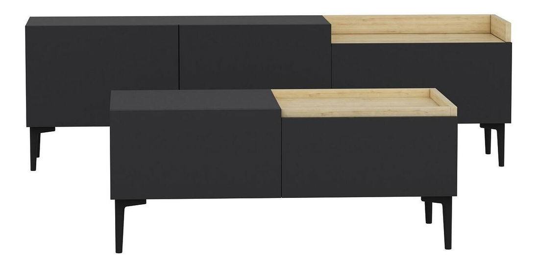 Zostava nábytku do obývacej izby Maddamo (antracit)